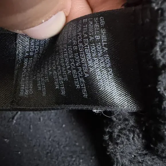 The North Face Jacket Womens XL Black Hooded Fleece Full Zip Pockets Outdoor - Picture 6 of 15